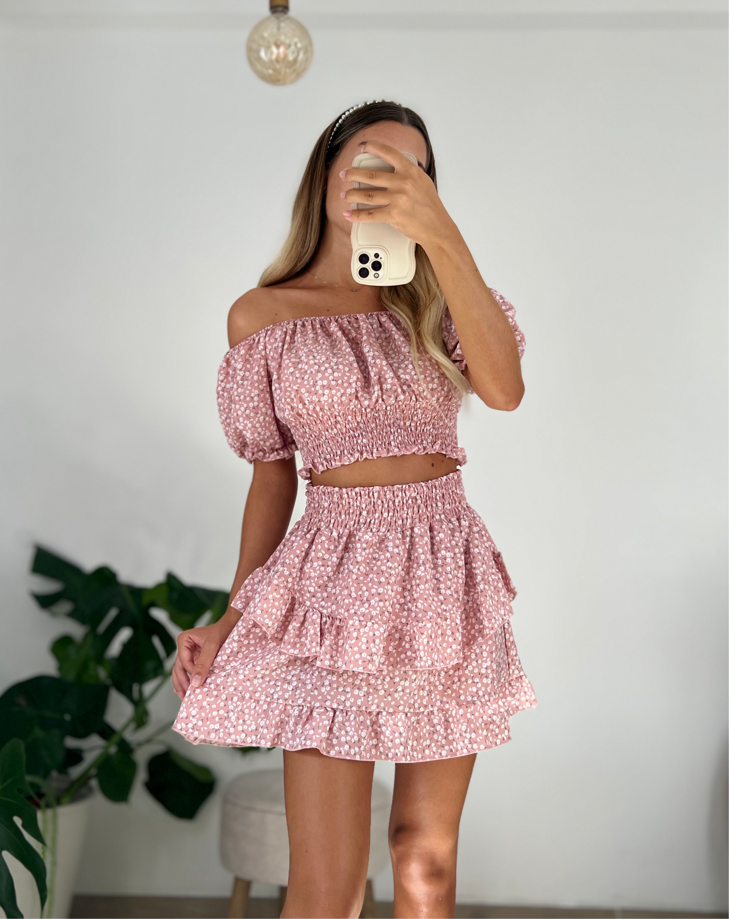 Completo Floreale a Due Pezzi