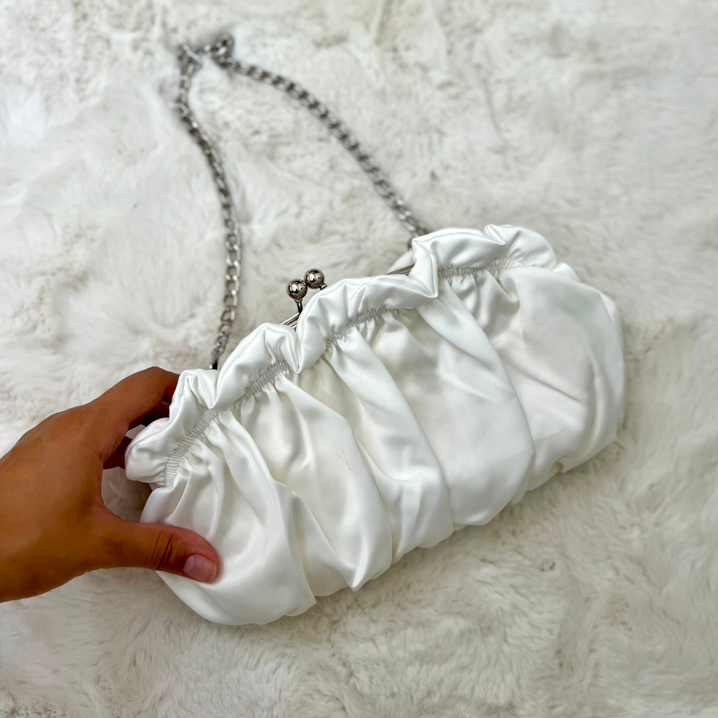Borsa a Pochette Bianca