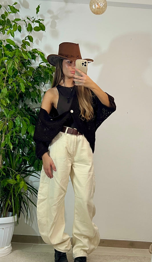Cardigan marrone