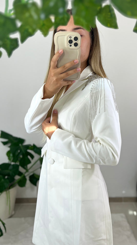 White Blazer Dress