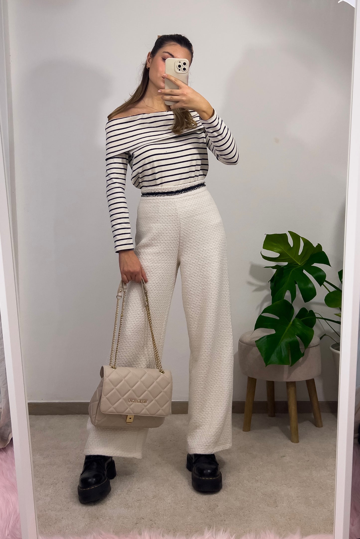 Minimal CREAM trousers