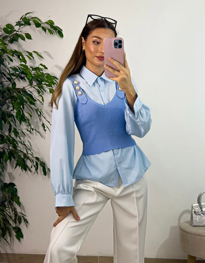 Camicia + Top AZZURRO