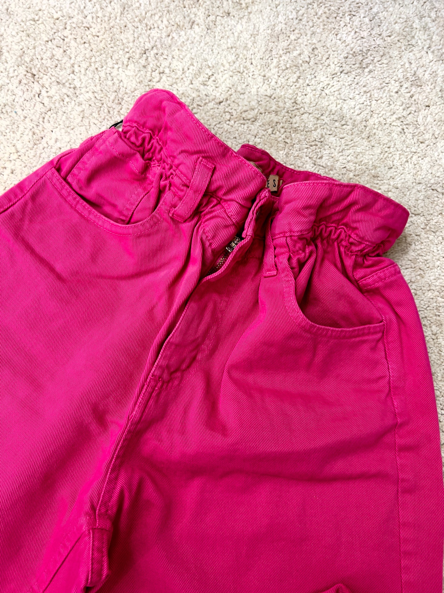 Fuchsia Ruched Jeans